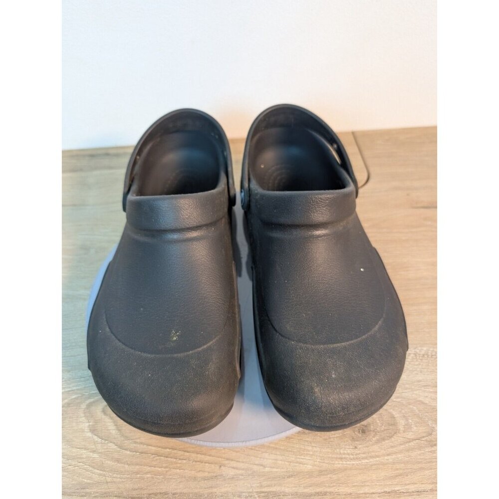 Crocs Sandal Womens 12 Black Slingback Bistro Clog Work Chef Shoe Anti Slip - Picture 3 of 8
